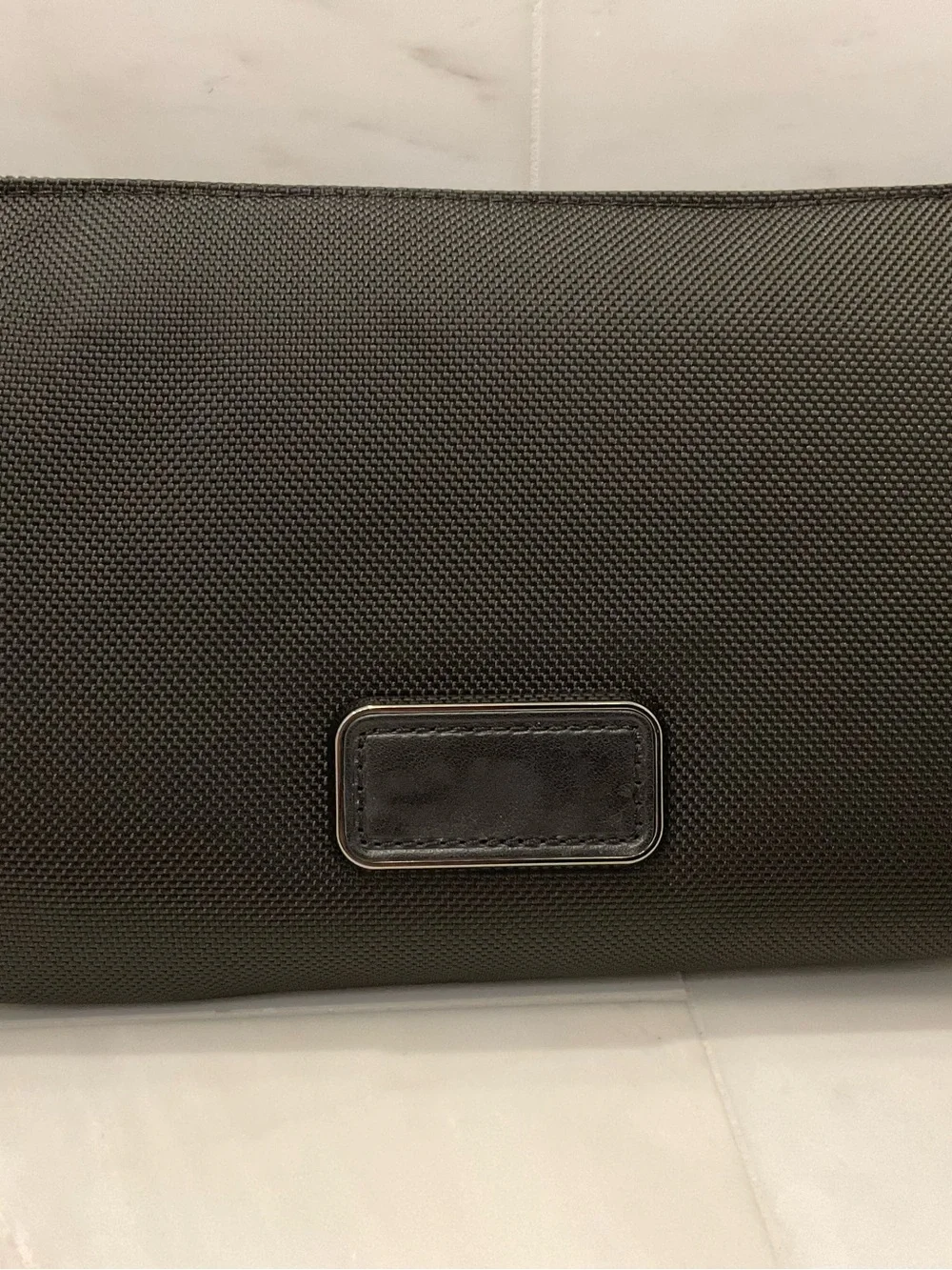 NEW TUMI 8.75” Ballistic Nylon Zippered Pouch with Strap Cosmetic Bag - BLACK